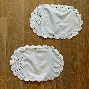 Elegant White Lace Placemats